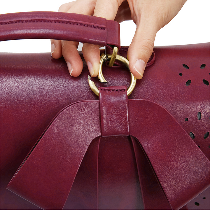Sac à Épaule Femme en Cuir Chic — Nœud Papillon Élégant