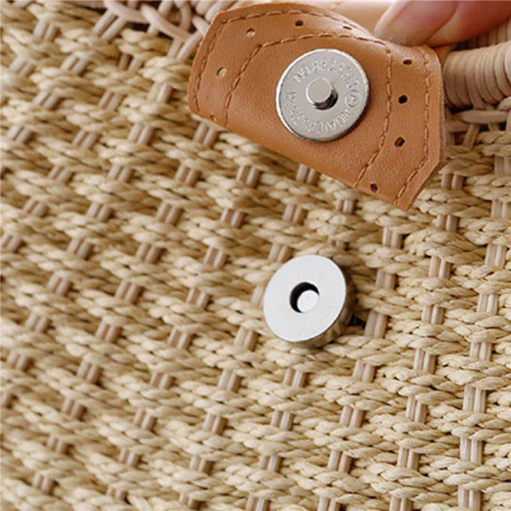 Panier Femme Tressé à la Main — Artémis | Sac Plage Naturel