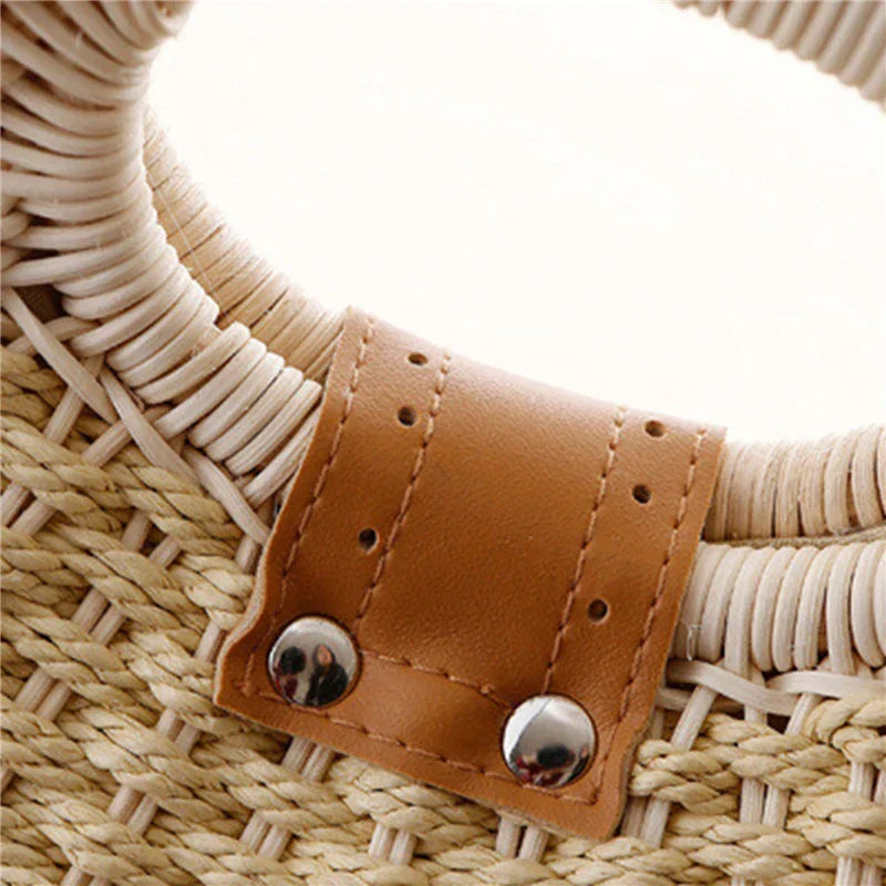 Panier Femme Tressé à la Main — Artémis | Sac Plage Naturel