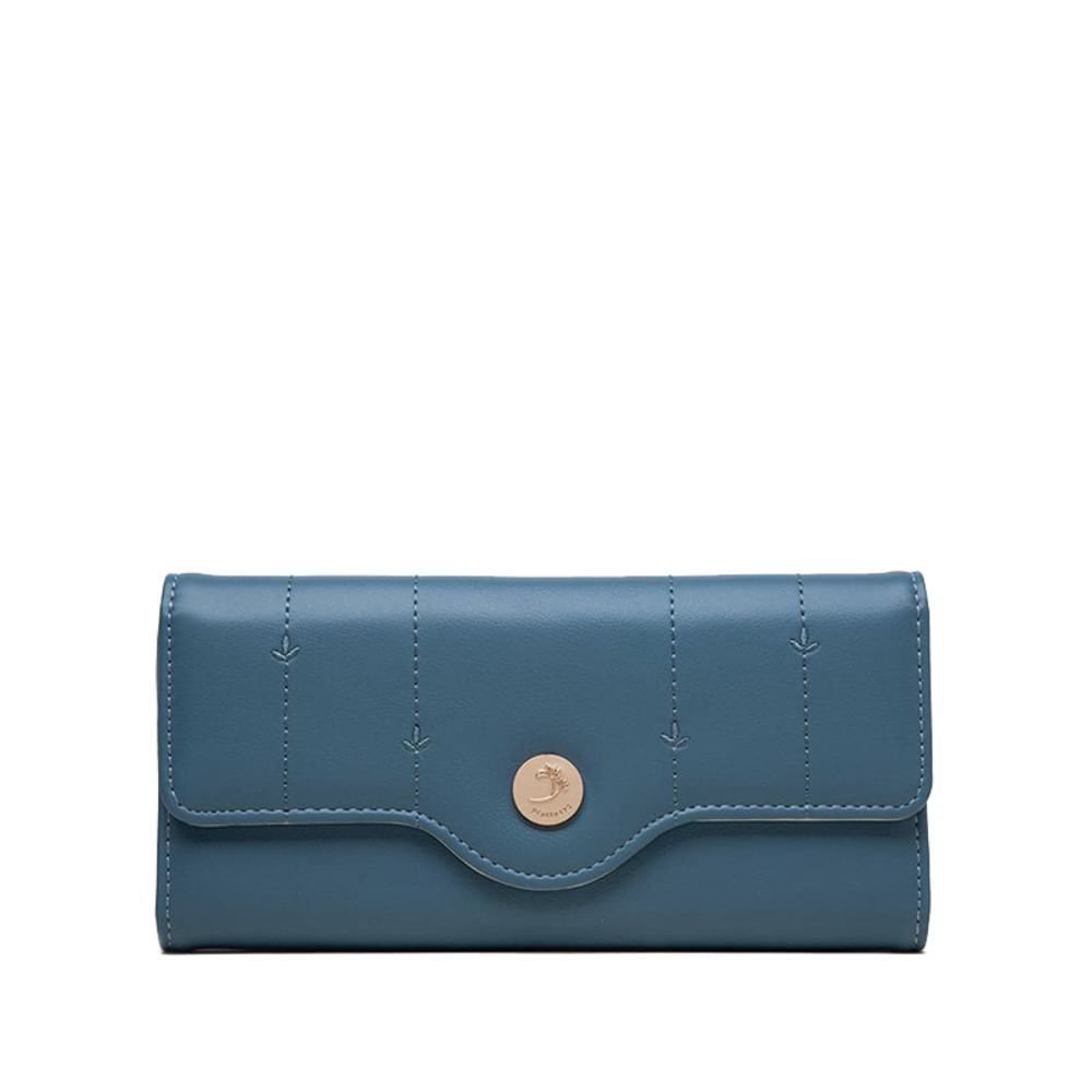 Portefeuille Femme en Cuir Trifold — Porte-Monnaie Chic