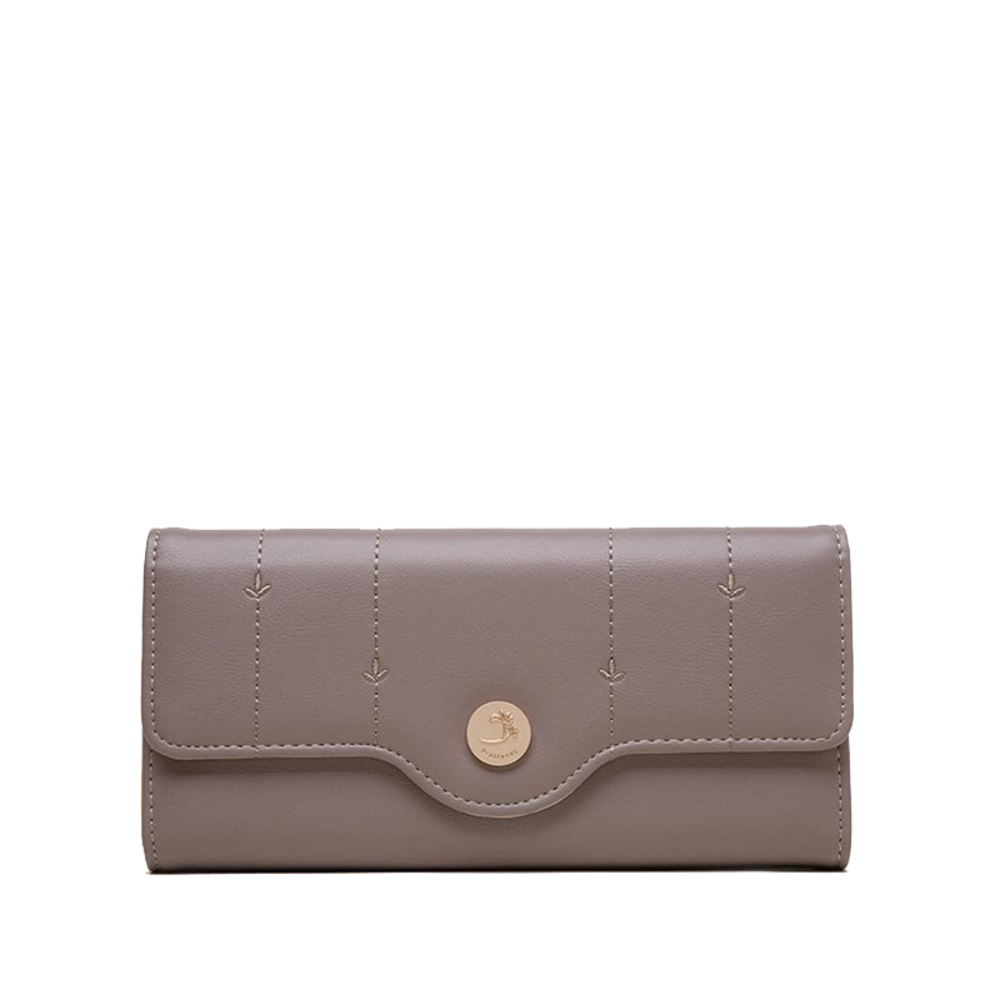 Portefeuille Femme en Cuir Trifold — Porte-Monnaie Chic