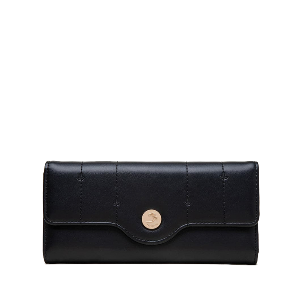 Portefeuille Femme en Cuir Trifold — Porte-Monnaie Chic