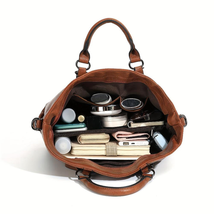 Sac Cabas Femme en Cuir Vintage — Charlotte | Élégance Classique