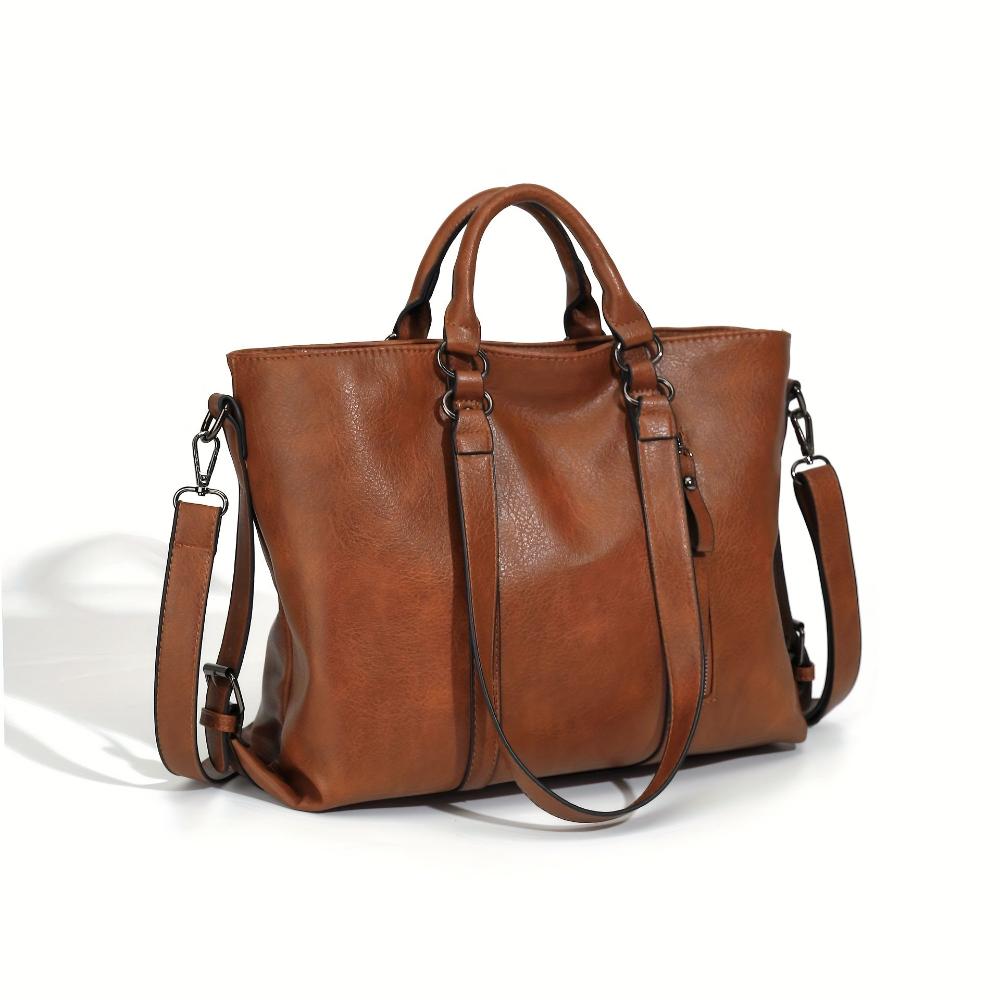 Sac Cabas Femme en Cuir Vintage — Charlotte | Élégance Classique