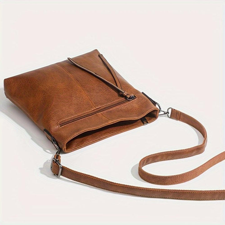 Sac Bandoulière Femme en Cuir Rétro — Lena | Design Carré