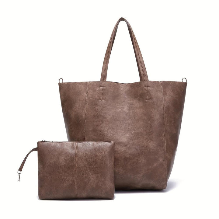 Sac Cabas Femme en Cuir Grande Capacité — Renee | Douceur Rétro