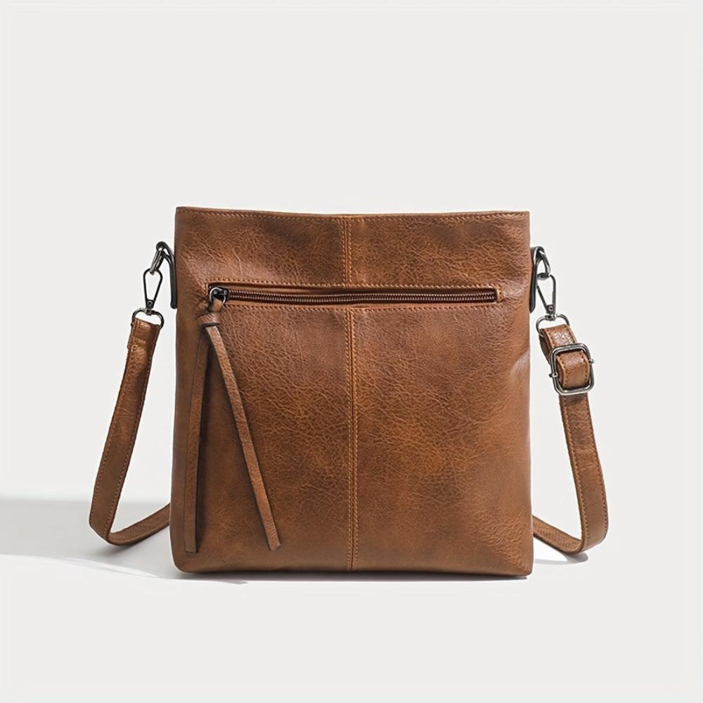 Sac Bandoulière Femme en Cuir Rétro — Lena | Design Carré