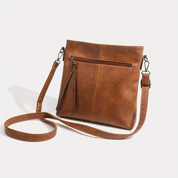 Sac Bandoulière Femme en Cuir Rétro — Lena | Design Carré