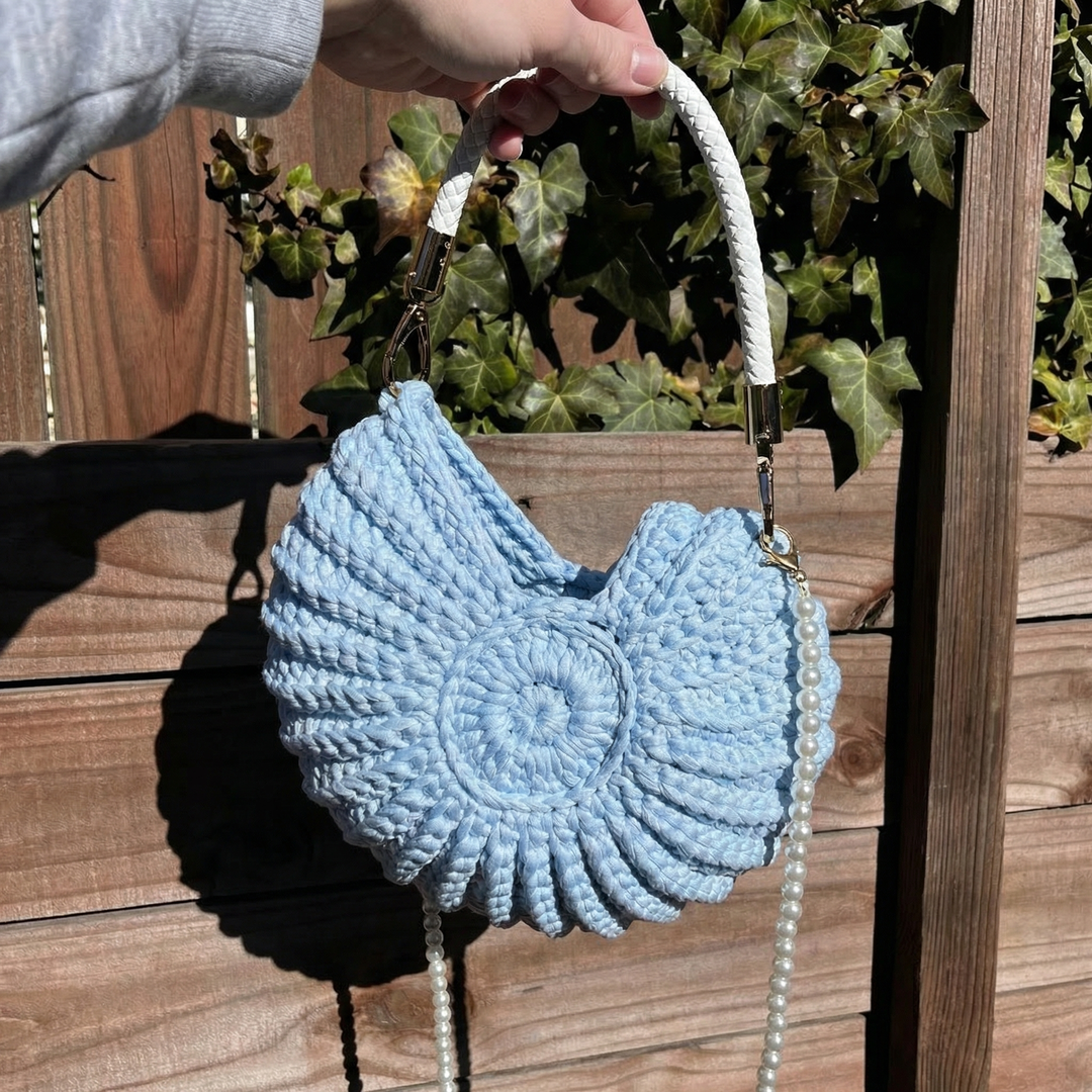 Sac Pochette Femme au Crochet Coquillage — Aphrodite | Plage Bohème
