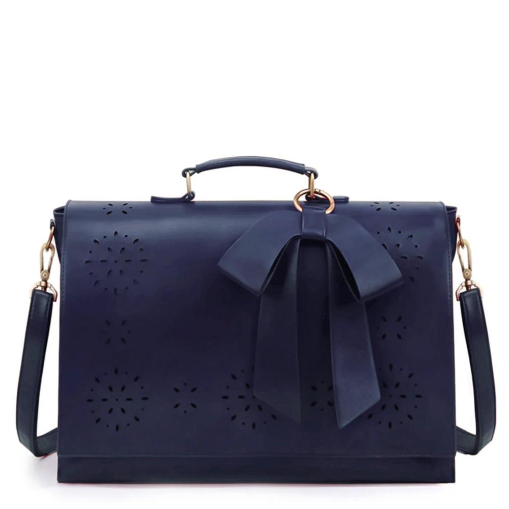 Sac à Épaule Femme en Cuir Chic — Nœud Papillon Élégant