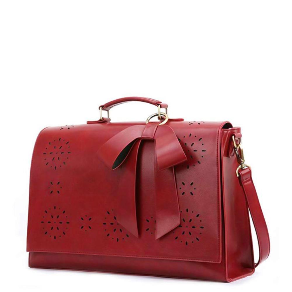 Sac à Épaule Femme en Cuir Chic — Nœud Papillon Élégant